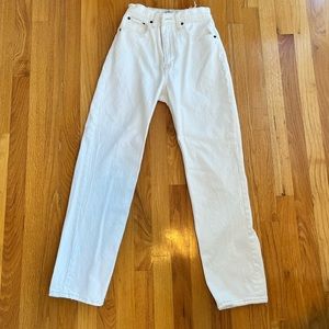 Abercrombie & Fitch 90’s Straight Ultra High Rise - Cream 2S